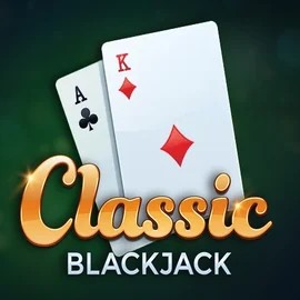 Classic Blackjack online game logo by Red Tiger Gaming on wonacoo.com