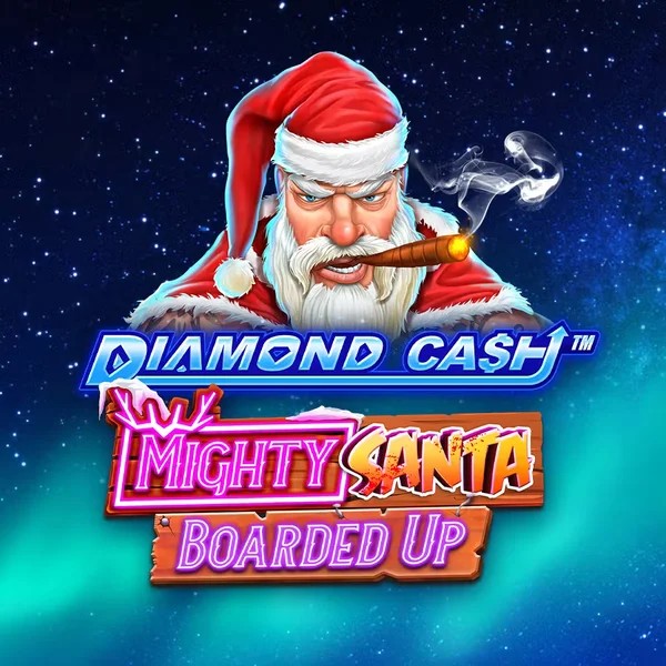 Official Slots logo: Diamond Cash Mighty Santa Boarded Up by Greentube at Wonaco Casino