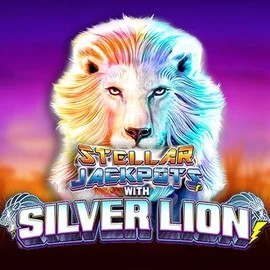 Stellar Jackpots with Silver Lion slot visual from Lightning Box Game available on wonacoo.com